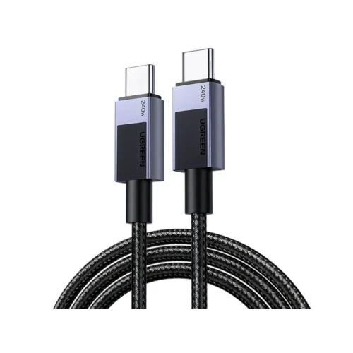 UGREEN 240W USB-C to USB-C cable 1m in Space Gray, coiled