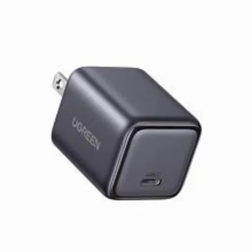 UGREEN 30W USB-C GaN fast charger with US flat-pin plug