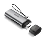 UGREEN CM184 USB-C SD and TF card reader, Gray, model 50704