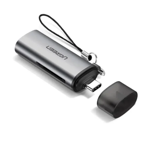 UGREEN CM184 USB-C SD and TF card reader, Gray, model 50704