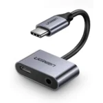UGREEN CM193 USB-C to 3.5mm audio adapter with USB-C charging port, model 50596