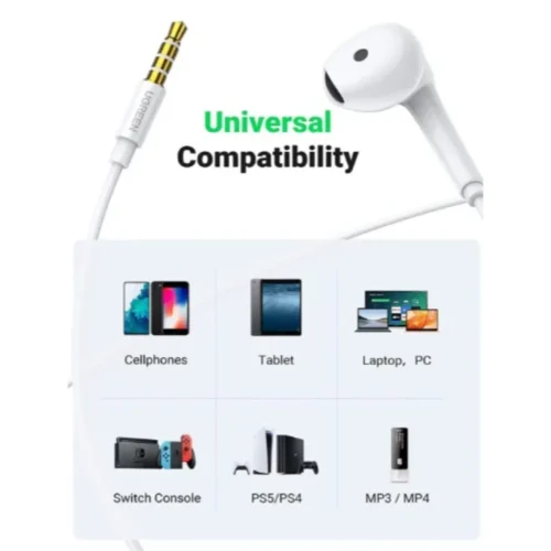 UGREEN EP101 wired earphones for phone and laptop use