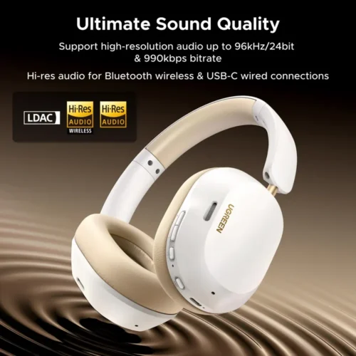 UGREEN HiTune Max 5C White headphones high-quality sound