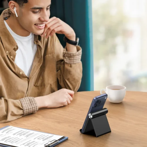 UGREEN adjustable phone stand aluminium alloy hinge close-up
