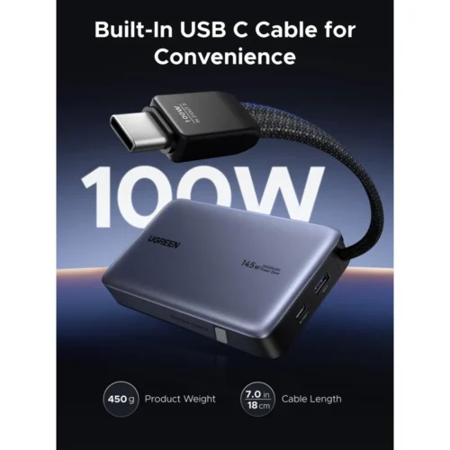 UGREEN Nexode 20000mAh power bank charging a phone