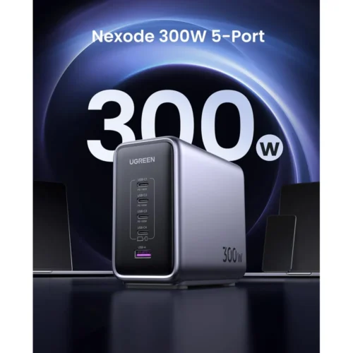 UGREEN Nexode 300W charger showing its five ports