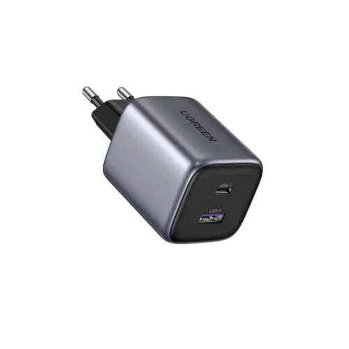 UGREEN Nexode 35W 2-Port GaN Fast Charger – EU Plug, USB-C + USB-A for iPhone & Samsung
