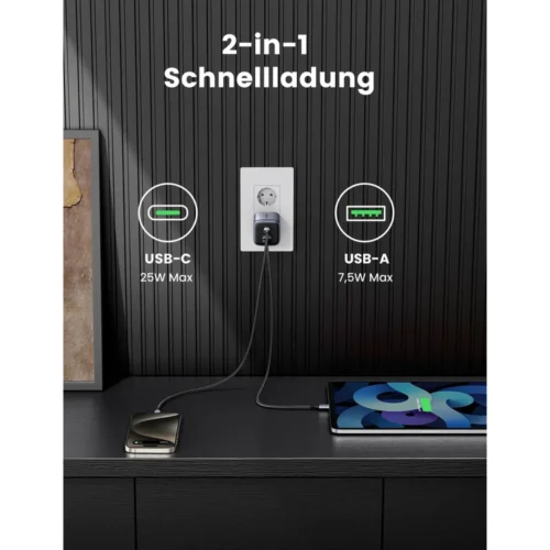 UGREEN Nexode 35W charger compact size in hand