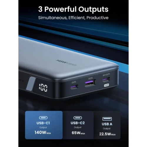 UGREEN PB205 145W power bank ports detail