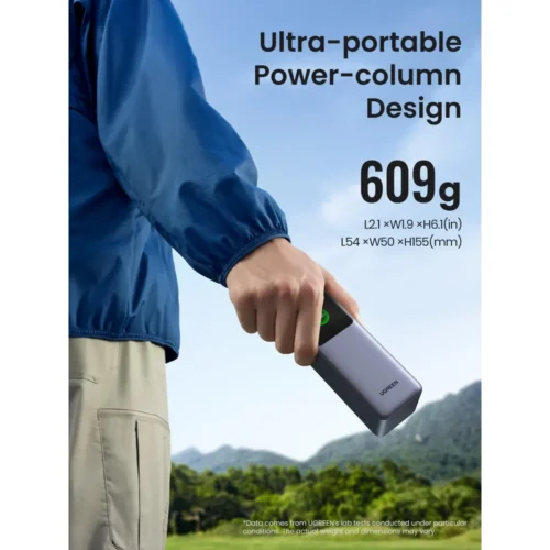 UGREEN 25000mAh power bank smart display close up