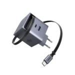 UGREEN Nexode Pro 65W 3-port GaN charger with retractable cable