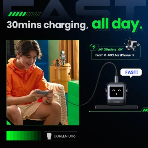UGREEN Nexode Robot 30W charger cute robot design