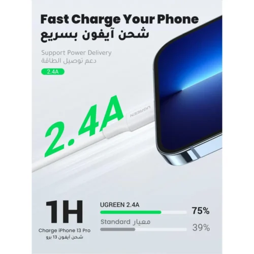 UGREEN MFi Lightning cable for iPhone charging and sync