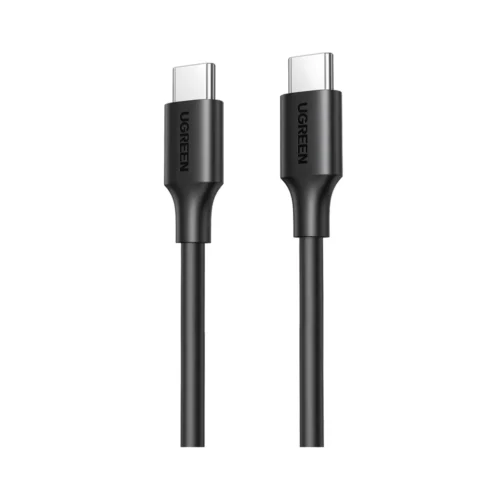 UGREEN US286 USB-C to USB-C Cable 60W 1m – 3A Charging & Data, PVC, for Phone and Tablet, Black