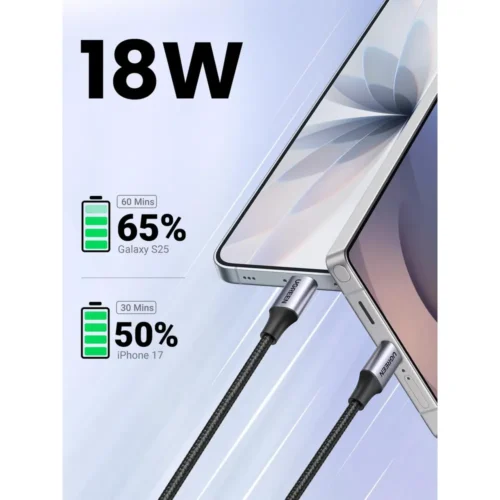 UGREEN USB-A to Type-C cable 18W fast charging a phone