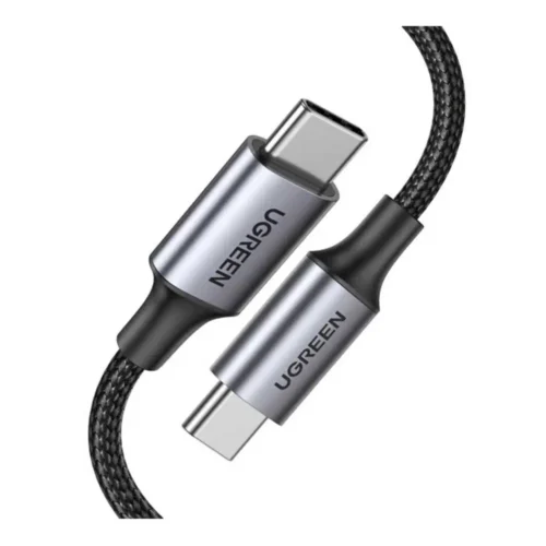 UGREEN US557 Type-C to Type-C 5A data cable, braided silicone design