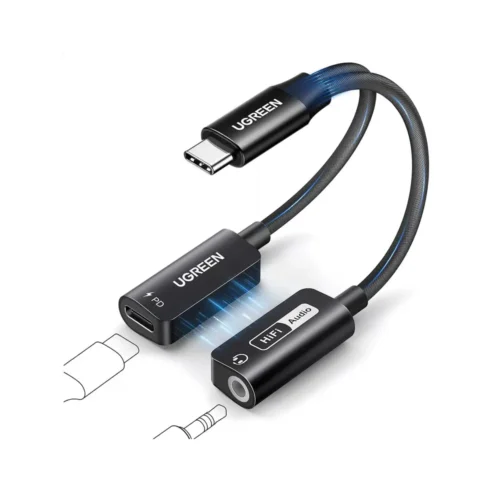 UGREEN 25837 USB-C to 3.5mm audio adapter with PD charging