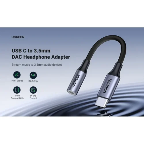 UGREEN USB-C to 3.5mm Female Audio Cable 10cm – photo 2